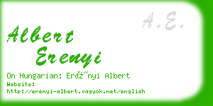 albert erenyi business card